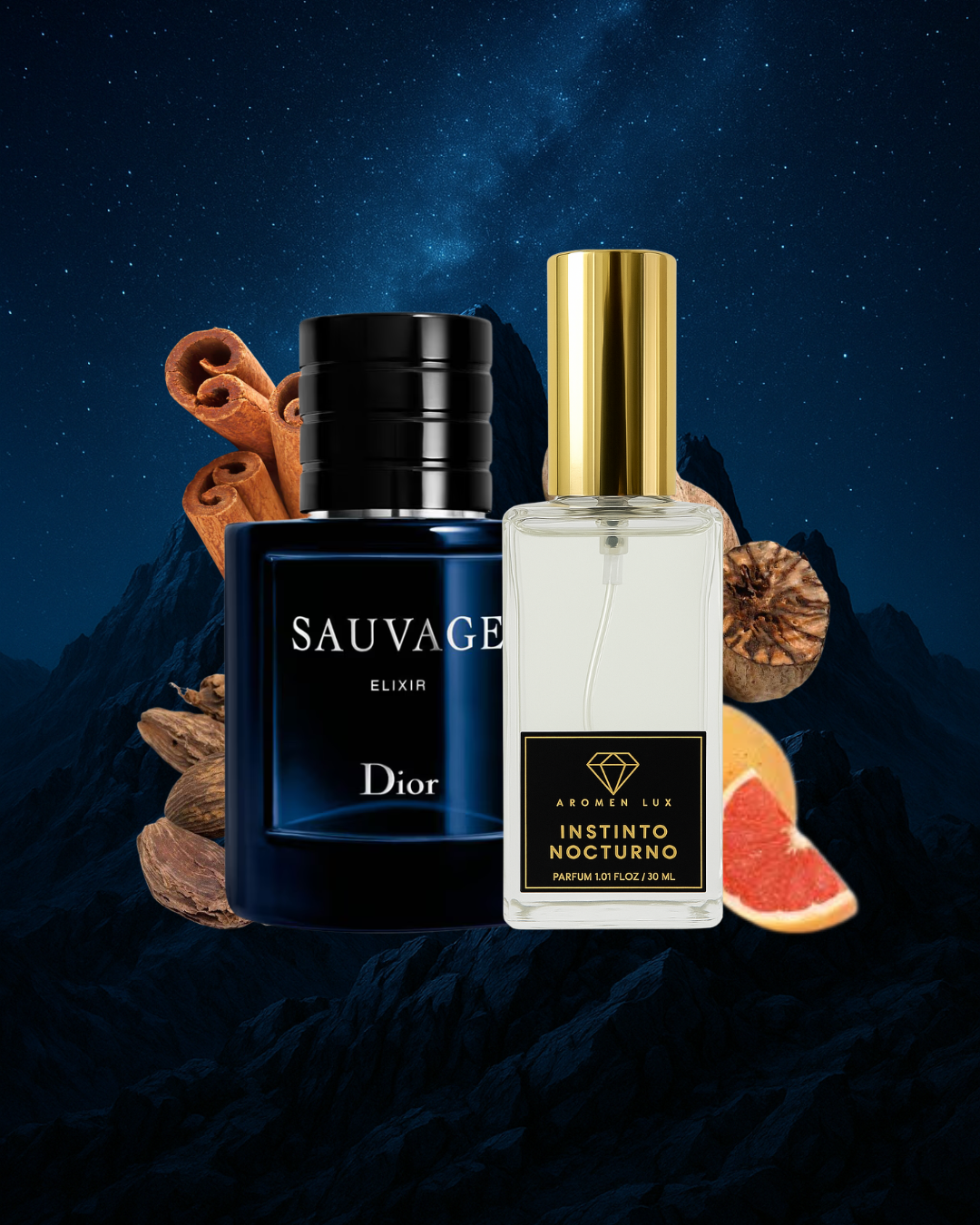 Instinto Nocturno (Inspirado en Sauvage Elixir – Dior)