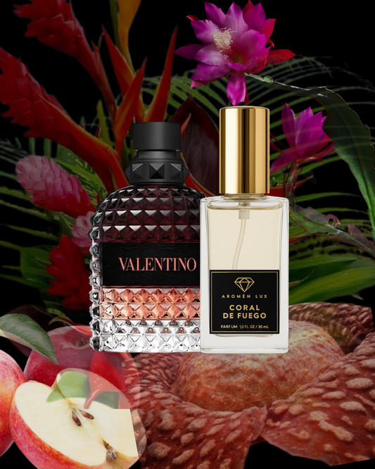 Coral de Fuego (Inspirado en Valentino Coral Fantasy – Born in Roma)